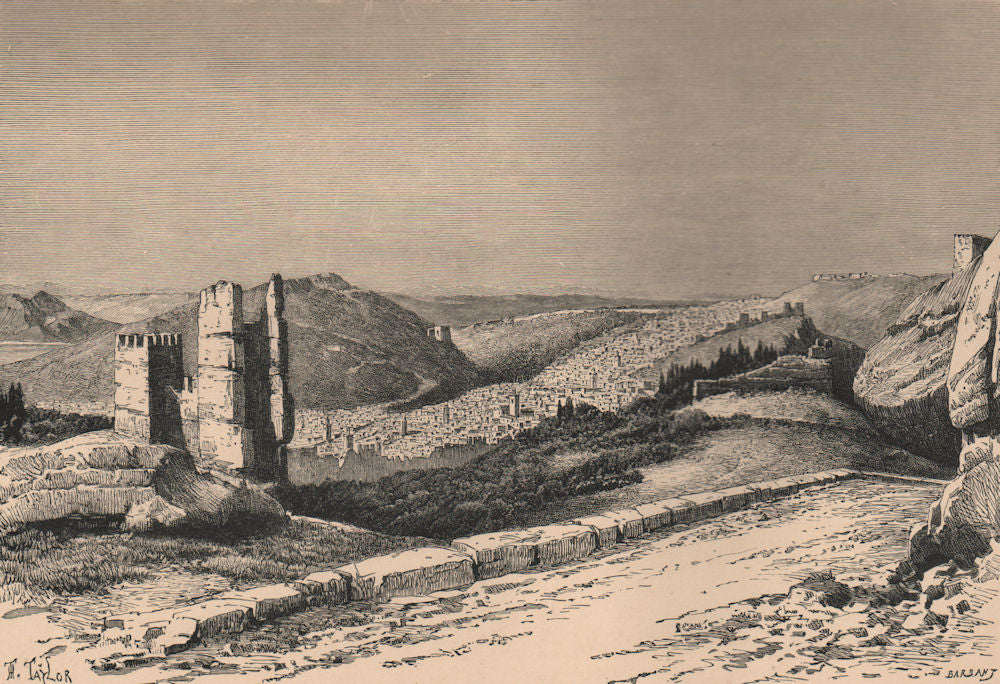 General view of Fes. Morocco 1885 old antique vintage print picture